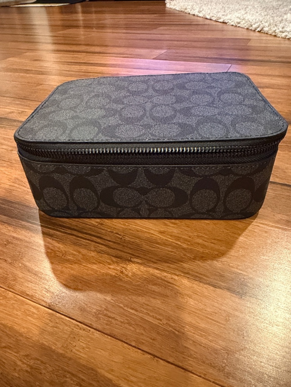 Coach Black/Charcoal Signature Zip Tech Organizer